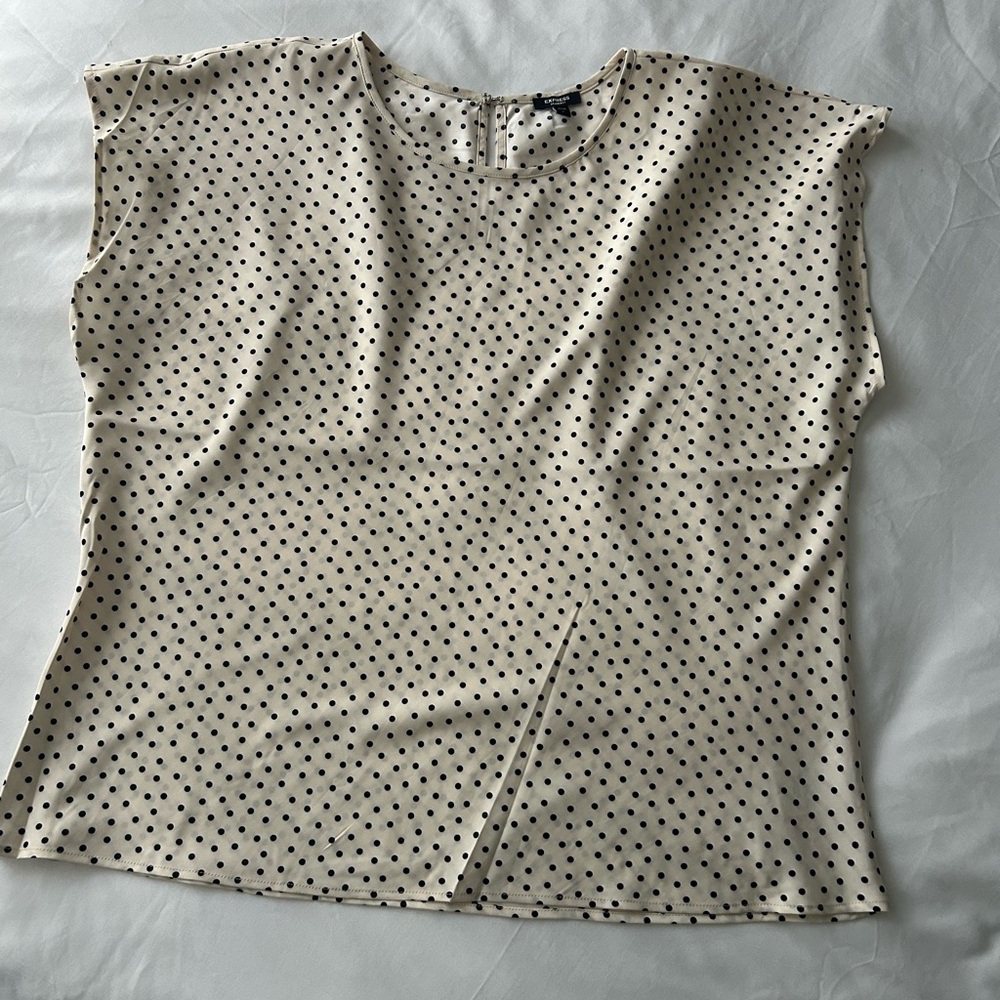 Polka Dot Cream Top